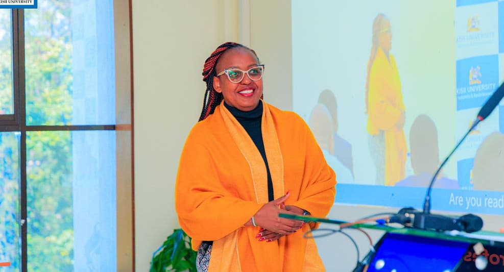 A speaker addressing the room during the Campus Spark festival